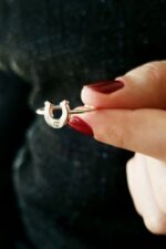 Gümüş Kadın Nal Tasarım Ayarlanabilir Yüzük - Görsel 2