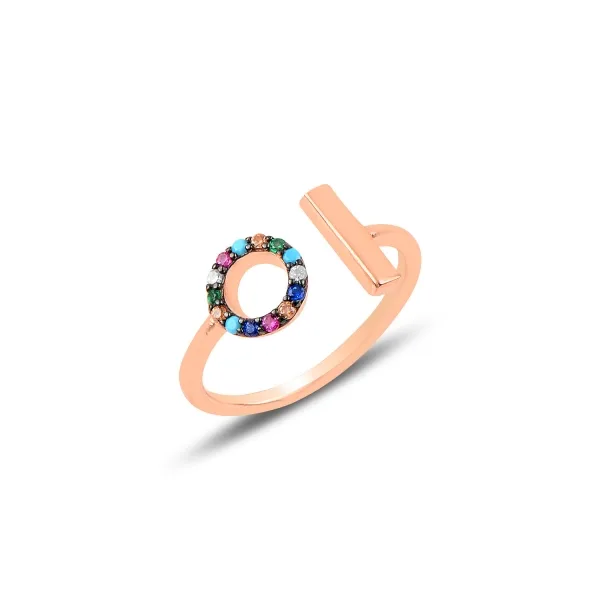 72474960_90488-23914.jpg Mix Taşlı Çember Ayarlanabilir Gümüş Kadın Yüzük - Görsel 1