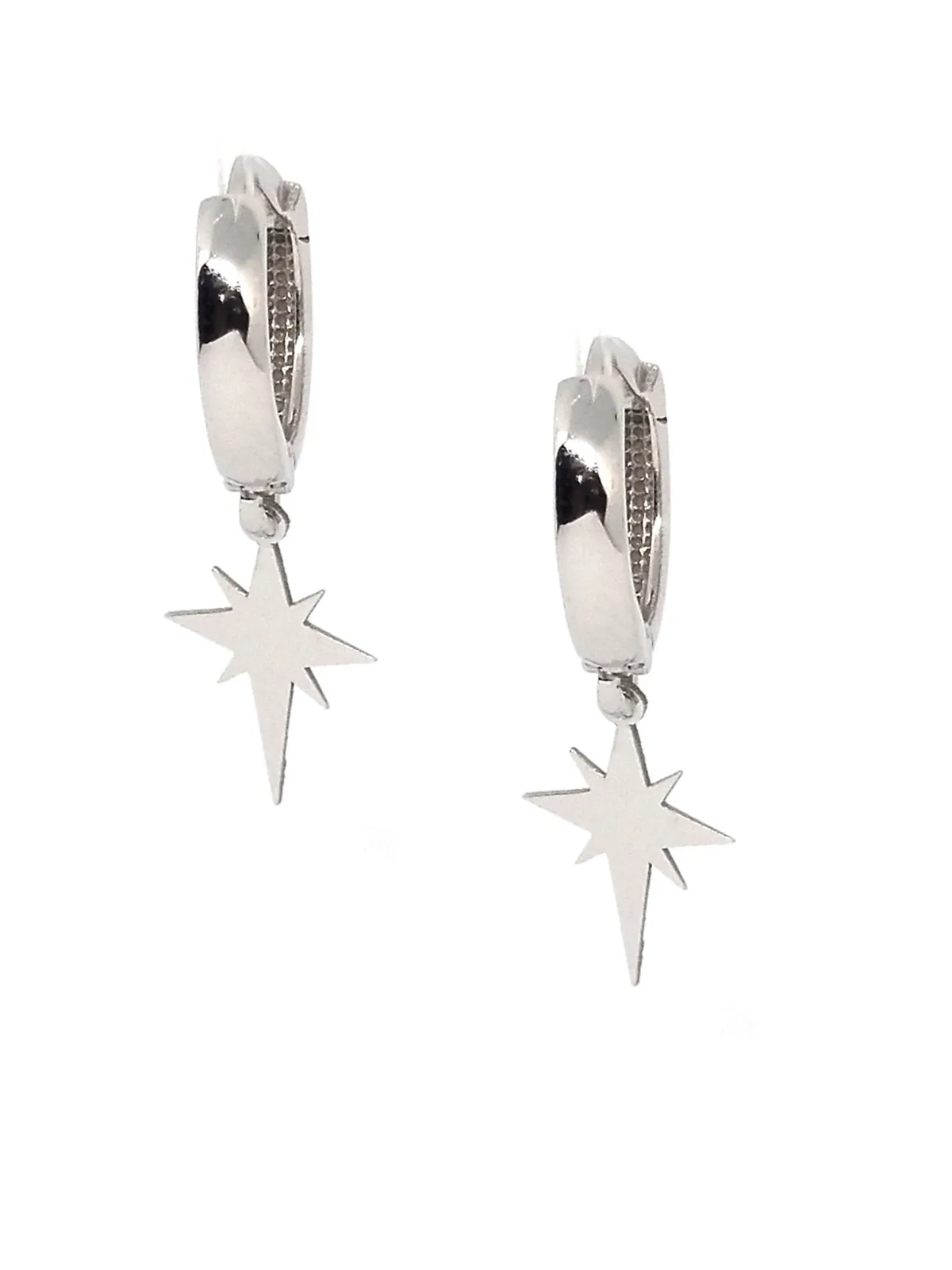 77564824_basdasiz-1.jpg Kadın Sallantılı Kutup Yıldızı 925 Ayar Gümüş Küpe - Görsel 1