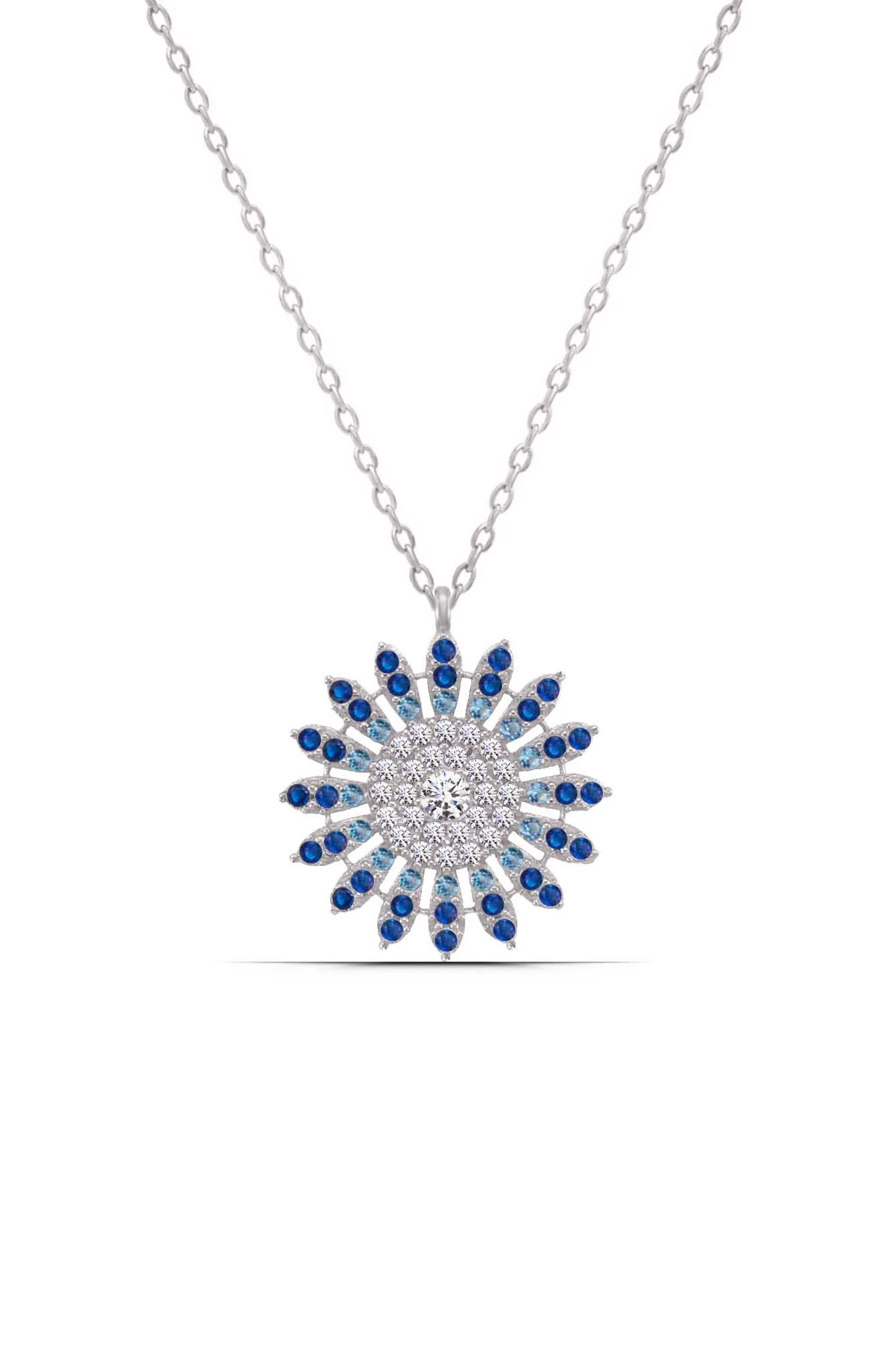 gunes-mavi-renk-gecisli-925ayar-gumus-kadin-kolye-jpg.jpg Güneş Zirkon Taş Detaylı 925 Ayar Gümüş Kadın Kolye - Görsel 1