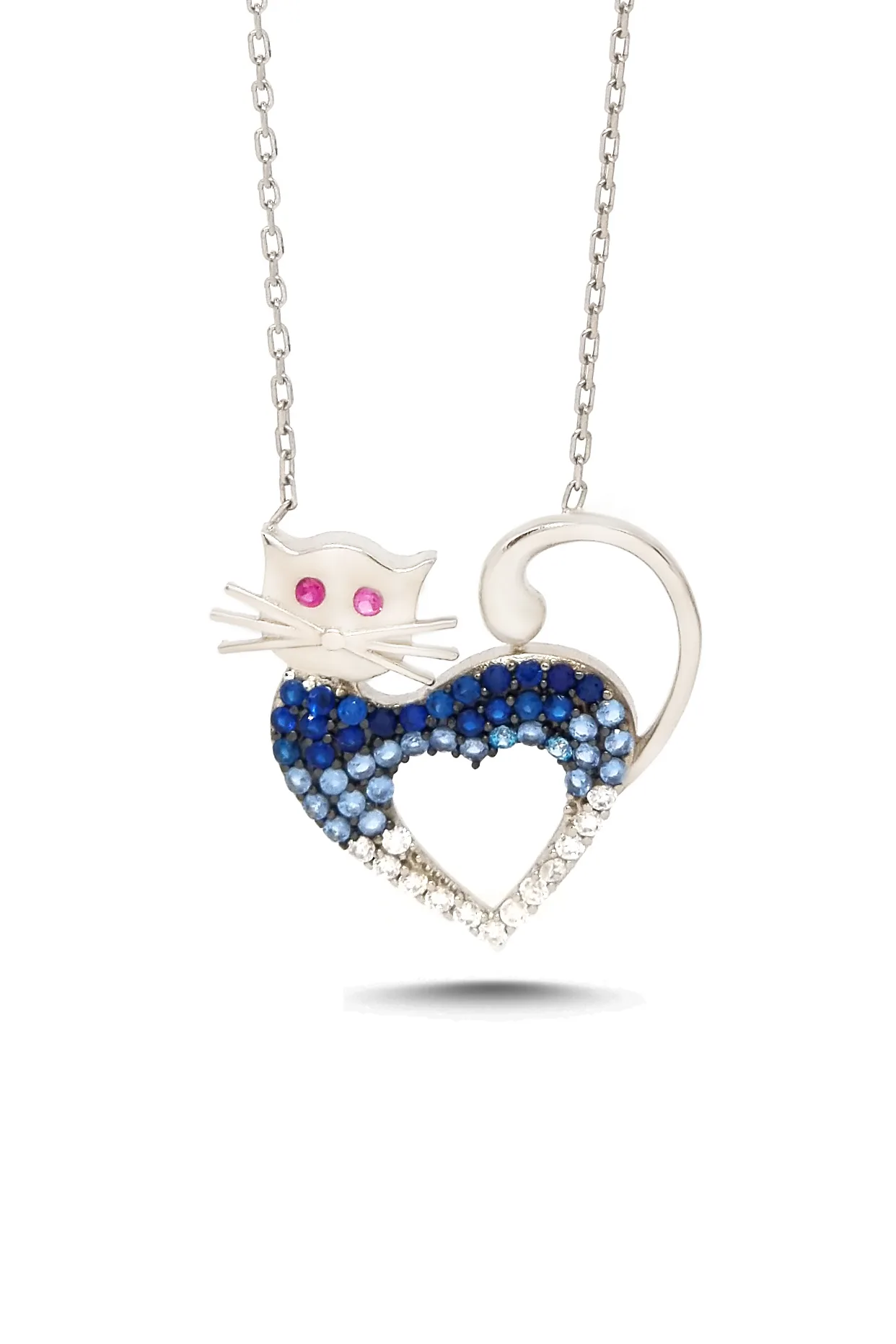 kedi-tasarim-kadin-gumus-kolye-jpg1621717678.jpg Kadın Kedi Tasarım 925 Ayar Gümüş Kolye - Görsel 1