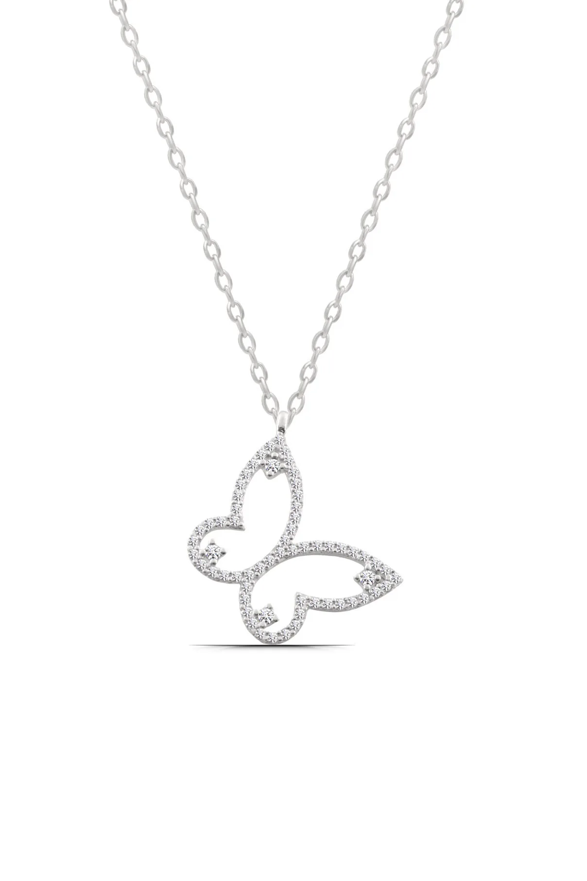 Fashion New Collection Instagram Post (1200 x 1800 piksel) - 1 Kelebek Tasarım Zirkon Taşlı 925 Ayar Gümüş Kadın Kolye - Görsel 1