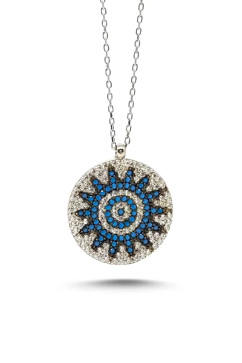 sosyete-gozu-islemeli-madalyon-kadin-gumus-kolye-jpg.jpg Kadın Sosyete Gözü İşlemeli Madalyon 925 Ayar Gümüş Kolye - Görsel 1