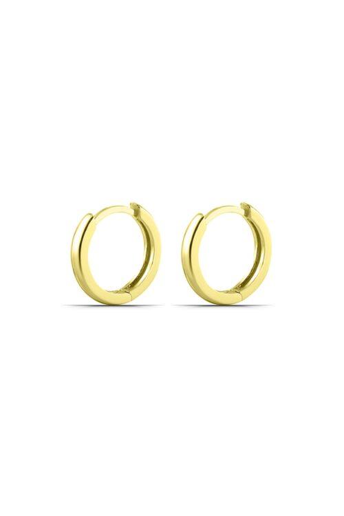 Taşsız Tamtur 10 mm Halka 925 Ayar Gümüş Unisex Küpe - Görsel 3