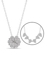 Damla Yapraklı Mıknatıslı Papatya Tasarım 925 Ayar Gümüş Kadın Kolye - Görsel 2