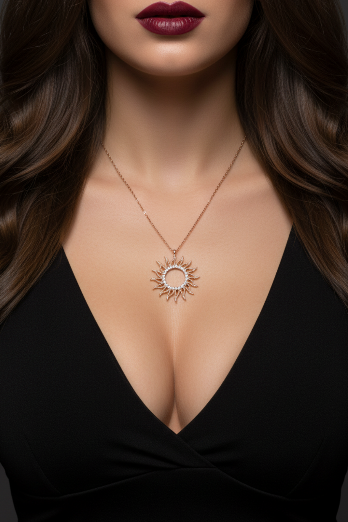 gunes-tasarim-925-ayar-gumus-kadin-kolye-rose.png Güneş Tasarım 925 Ayar Gümüş Kadın Rose Renk Kolye - Görsel 1