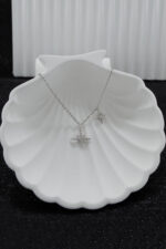 İkili Kuzey Yıldızı Tasarım 925 Ayar Gümüş Kadın Kolye - Görsel 3