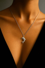 Kadın Yunus Balığı 925 Ayar Gümüş Kolye