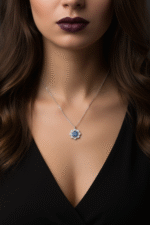 Nazar Çiçeği Temalı 925 Ayar Gümüş Kadın Kolye