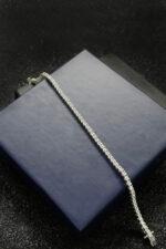 Su Yolu Zirkon Taşlı 925 Ayar Gümüş Kadın Bileklik - Görsel 4