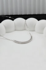 Zirkon Taşlı Oval Tasarımlı 925 Ayar Gümüş Kadın Kolye - Görsel 3