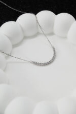 Zirkon Taşlı Oval Tasarımlı 925 Ayar Gümüş Kadın Kolye - Görsel 2