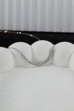 Zirkon Taşlı Oval Tasarımlı 925 Ayar Gümüş Kadın Kolye - Görsel 4