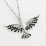 Anka Kuşu 925 Ayar Gümüş Kadın Kolye - Görsel 3