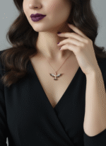 Anka Kuşu 925 Ayar Gümüş Kadın Kolye - Görsel 4