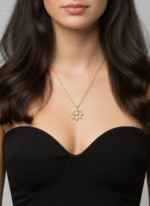 Kadın Kar Tanesi 925 Ayar Gümüş Kolye