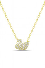 Kuğu Minimal Tasarım 925 Ayar Gümüş Kadın Kolye - Görsel 4