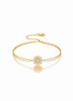 Pırlanta Kesim Lotus Çiçeği 925 Ayar Gümüş Kadın Bileklik - Görsel 2