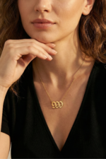 999 Yazılı 925 Ayar Gümüş Kadın Kolye - Görsel 4