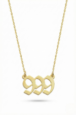 999 Yazılı 925 Ayar Gümüş Kadın Kolye - Görsel 2