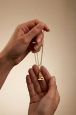 Arapça Tı Harfi Minimal 925 Ayar Gümüş Kadın Kolye - Görsel 4