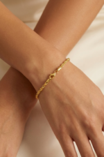 Burgulu Halat 925 Ayar Gümüş Kadın Bileklik - Görsel 6