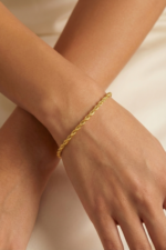 Burgulu Halat 925 Ayar Gümüş Kadın Bileklik - Görsel 5