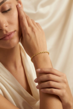 Burgulu Halat 925 Ayar Gümüş Kadın Bileklik - Görsel 4