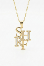 Dört Harfli Kişiye Özel 925 Ayar Gümüş Kadın Kolye - Görsel 2