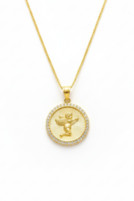 Plaka İçinde Peri Tasarım 925 Ayar Gümüş Kadın Kolye - Görsel 3