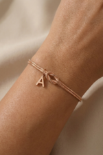 Harfli Kişiye Özel Düğüm Halat 925 Ayar Gümüş Kadın Bileklik - Görsel 7