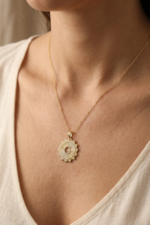 Harfli Plaka Kişiye Özel 925 Ayar Gümüş Kadın Kolye - Görsel 5