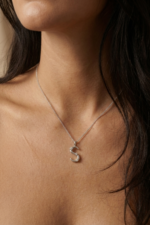 Harfli Zirkon Taşlı Kişiye Özel 925 Ayar Gümüş Kadın Kolye - Görsel 8