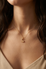 Harfli Zirkon Taşlı Kişiye Özel 925 Ayar Gümüş Kadın Kolye - Görsel 7