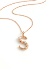 Harfli Zirkon Taşlı Kişiye Özel 925 Ayar Gümüş Kadın Kolye - Görsel 3