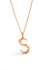 Harfli Zirkon Taşlı Kişiye Özel 925 Ayar Gümüş Kadın Kolye - Görsel 4