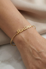 İsimli Kişiye Özel Ayarlanabilir 925 Ayar Gümüş Bilezik - Görsel 5