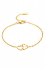 Kalpli Aşk Temalı 925 Ayar Gümüş Kadın Ayarlanabilir Bileklik - Görsel 2