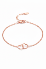 Kalpli Aşk Temalı 925 Ayar Gümüş Kadın Ayarlanabilir Bileklik - Görsel 3