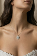 Kalp Plaka Harfli Kişiye Özel Kadın 925 Ayar Gümüş Kolye - Görsel 5