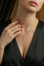 Kişiye Özel Harfli 925 Ayar Gümüş Kadın Kolye - Görsel 6