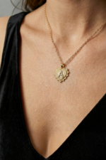 Kalp Plaka Harfli Kişiye Özel Kadın 925 Ayar Gümüş Kolye - Görsel 4