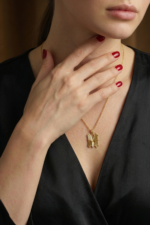 Kişiye Özel Harfli 925 Ayar Gümüş Kadın Kolye - Görsel 5