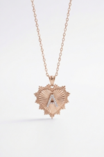 Kalp Plaka Harfli Kişiye Özel Kadın 925 Ayar Gümüş Kolye - Görsel 2