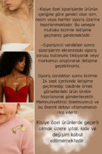 Harfli Plaka Kişiye Özel 925 Ayar Gümüş Kadın Kolye - Görsel 7