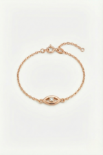 Nazar Göz Minimal 925 Ayar Gümüş Kadın Ayarlanabilir Bileklik - Görsel 2