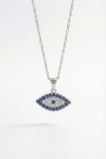 Nazar Temalı 925 Ayar Gümüş Kadın Minimal Kolye