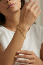 Yassı Zincir 925 Ayar Gümüş Kadın Ayarlanabilir Bileklik - Görsel 6