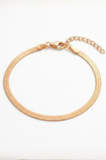 Yassı Zincir 925 Ayar Gümüş Kadın Ayarlanabilir Bileklik - Görsel 3