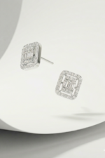 Baget Taşlı 925 Ayar Gümüş Kadın Küpe